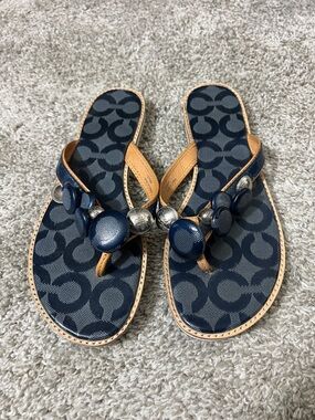Blue Coach Sandals